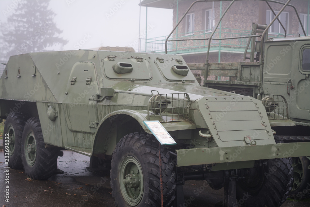 Armored personnel carrier BTR-152, old russian arms