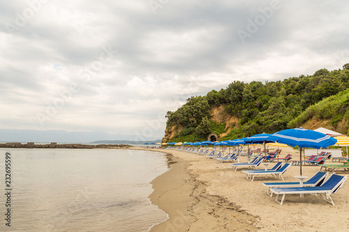 View of the beach on Rodonit peninsula  Albania