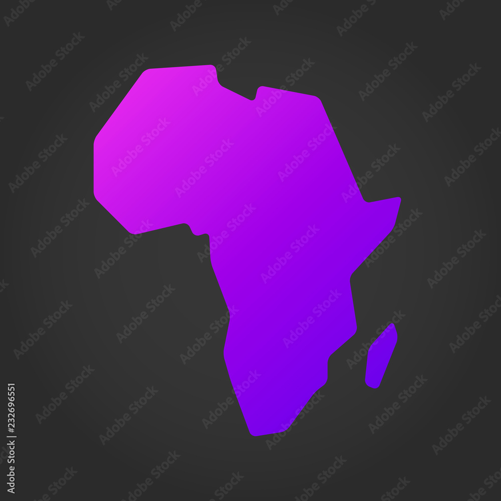 Africa gradient map