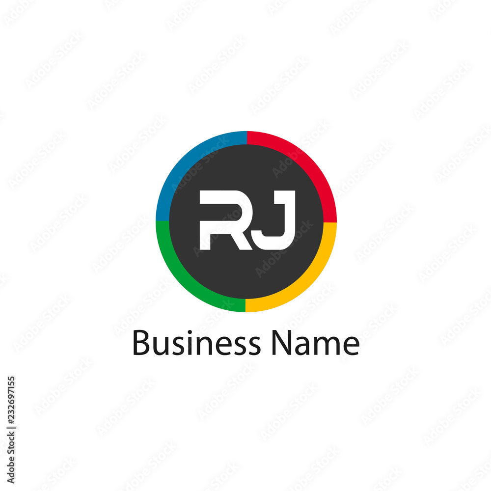 Initial Letter RJ Logo Template Design
