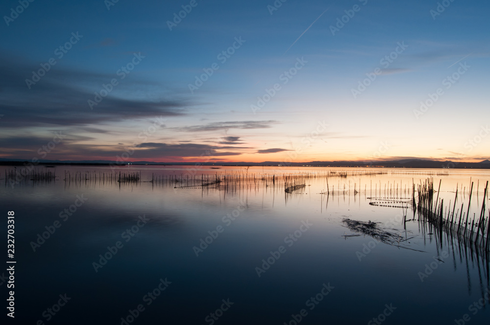 Atardecer en la Albufera de Valencia Atardecer en la Albufera de Valencia
