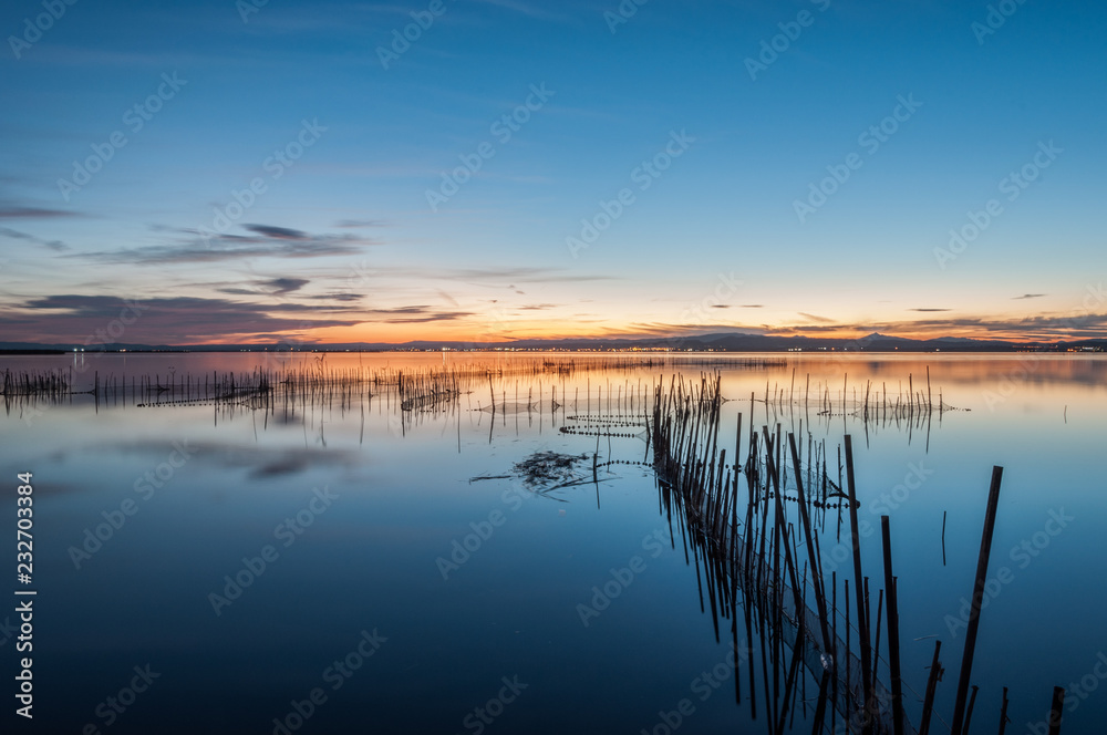 Atardecer en la Albufera de Valencia