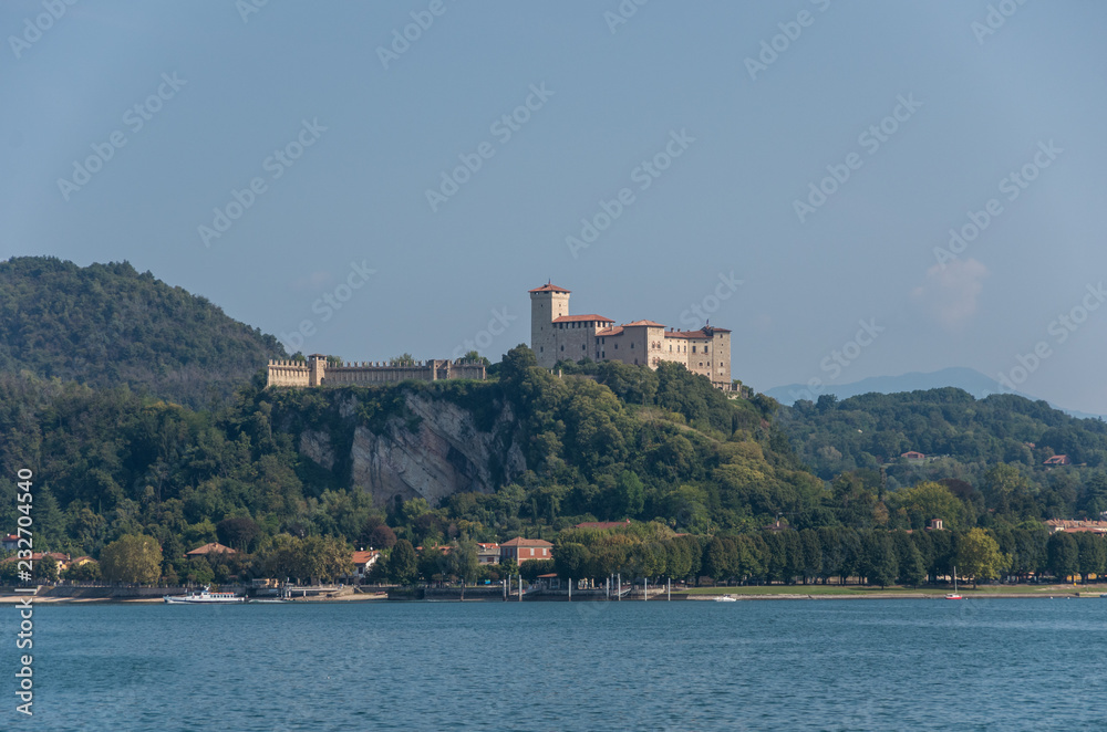 Rocca di Angera, view from the lake Maggiore, Italy