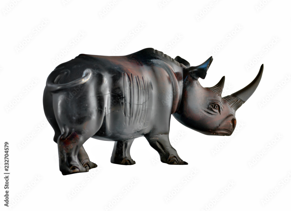 Fototapeta premium rysunek nosorożca mahoń na białym tle