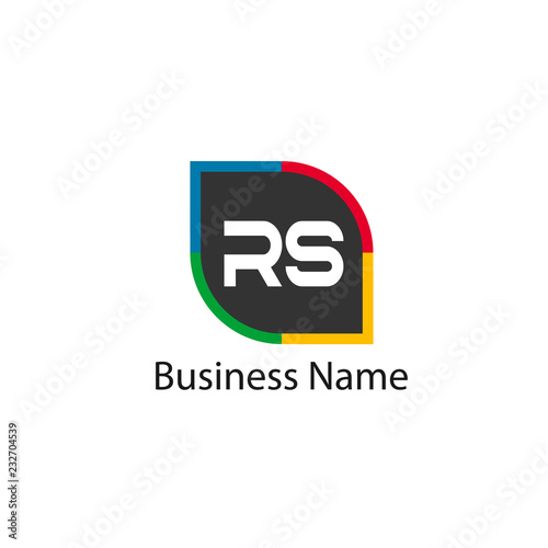 Initial Letter RS Logo Template Design