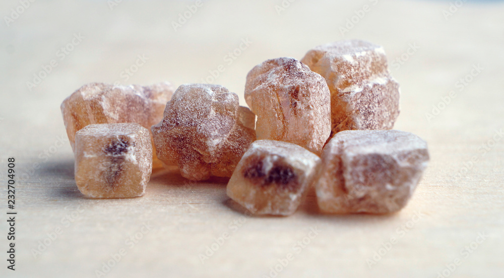 Lumps of brown sugar. Closeup view Lumps of brown sugar. Closeup view