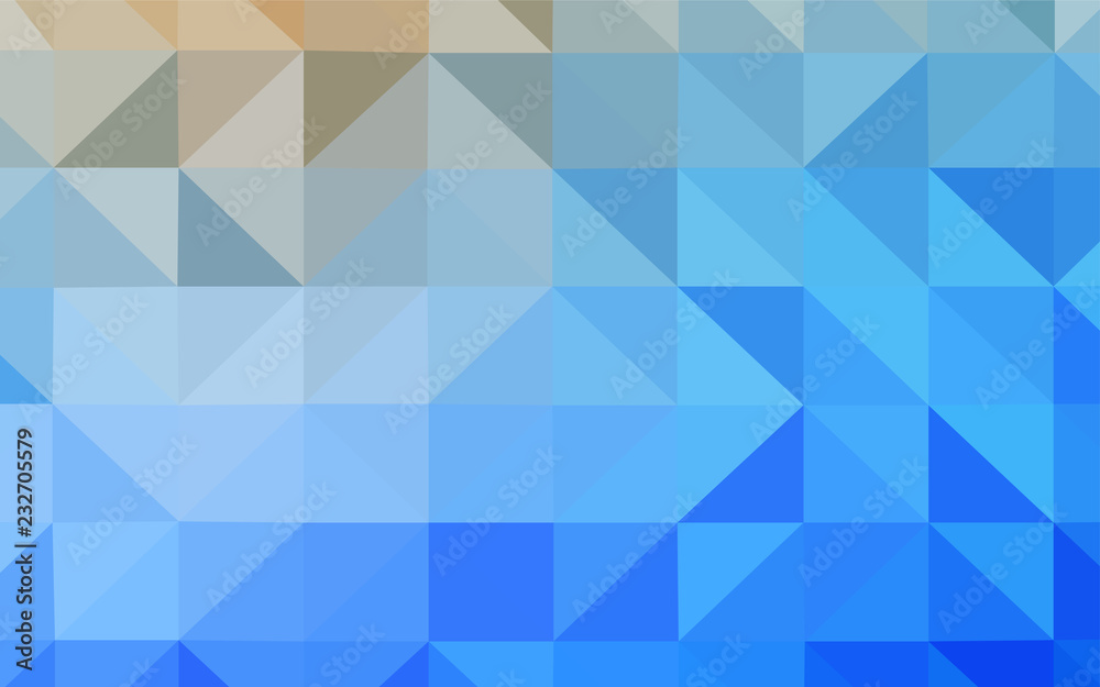 Light BLUE vector abstract polygonal template. Light BLUE vector abstract polygonal template.