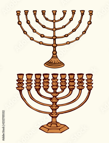 Menorah. Vector drawing