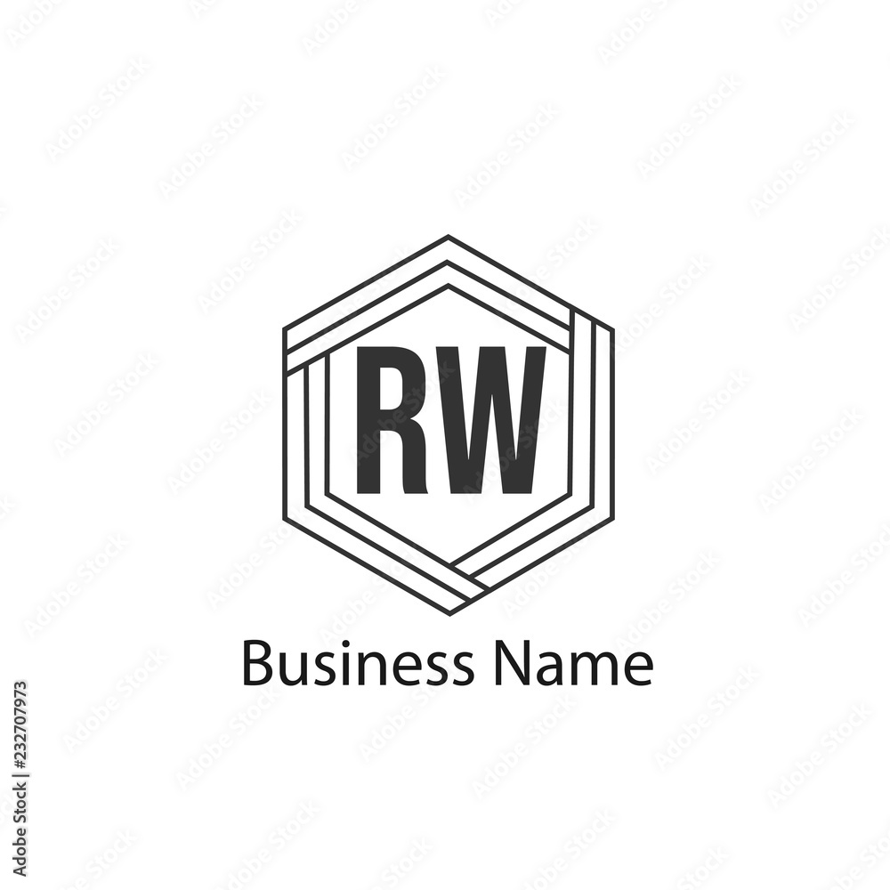 Initial Letter RW Logo Template Design Initial Letter RW Logo Template Design