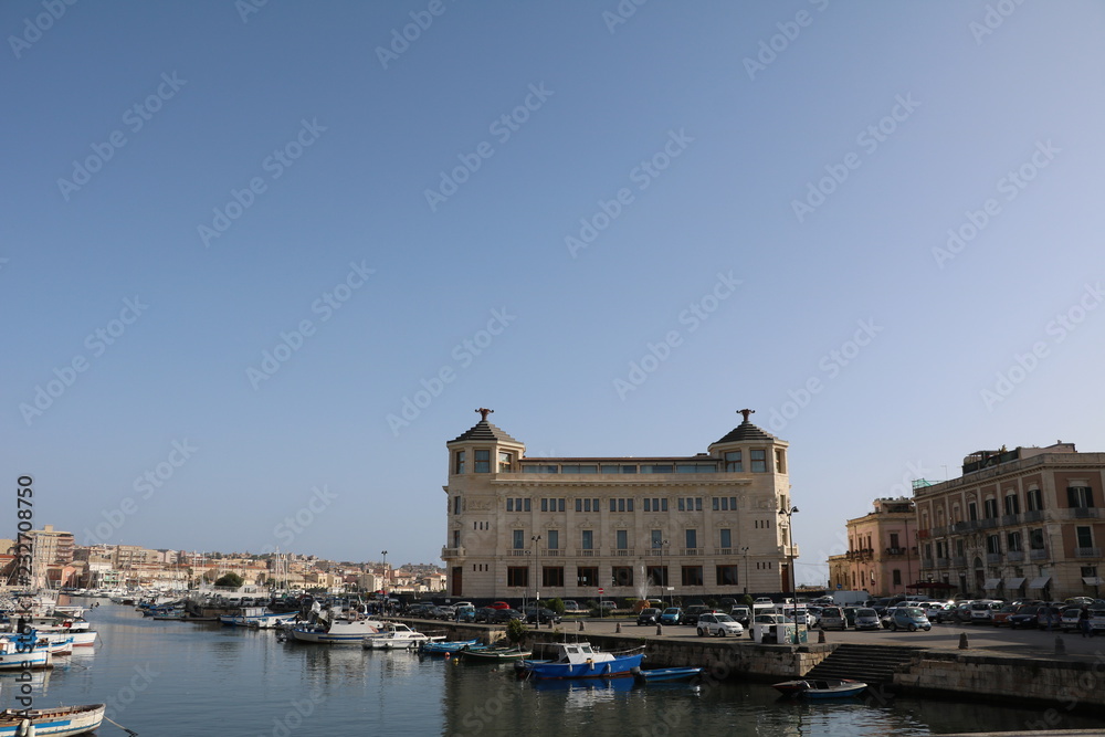 Waterfront of Ortigia Syracuse, Sicily Italy
