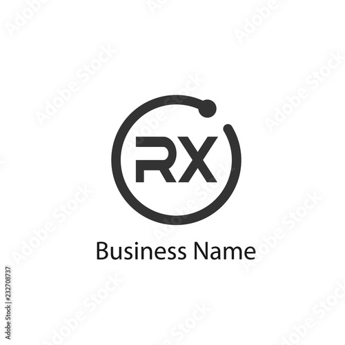 Initial Letter RX Logo Template Design