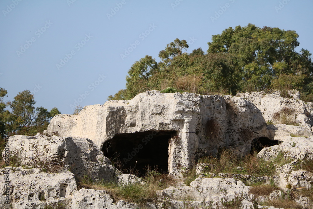 Caves in Syracuse, Sicily Italy