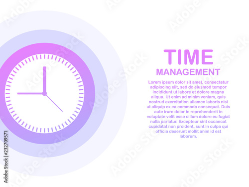 Time management banner with character and text place. Can use for web banner, infographics, hero images