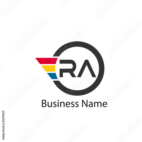 Initial Letter RA Logo Template Design