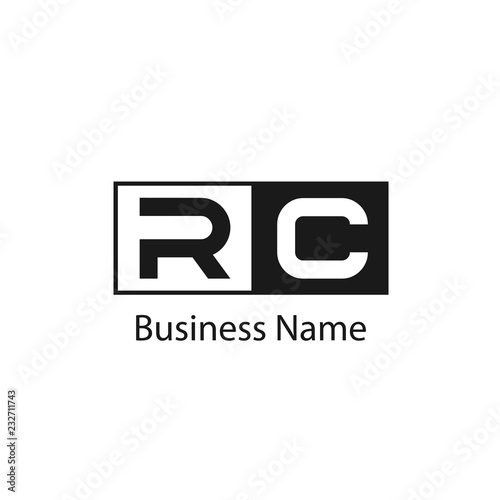 Initial Letter RC Logo Template Design