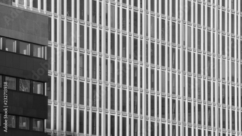 Parallel lines of windows. Abstract building background
