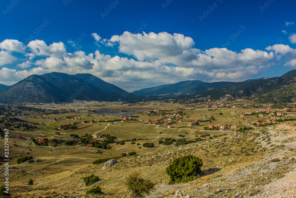 high village country side mountain landscape view 
