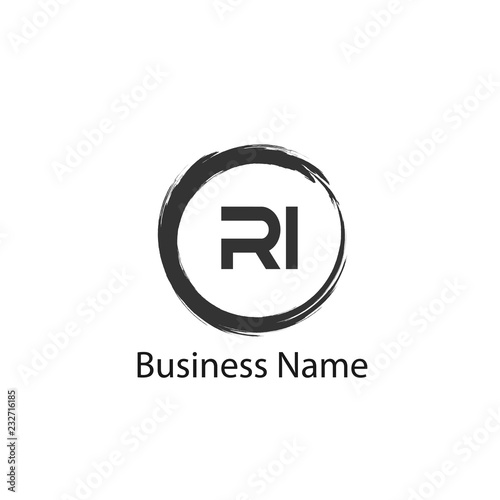 Initial Letter RI Logo Template Design