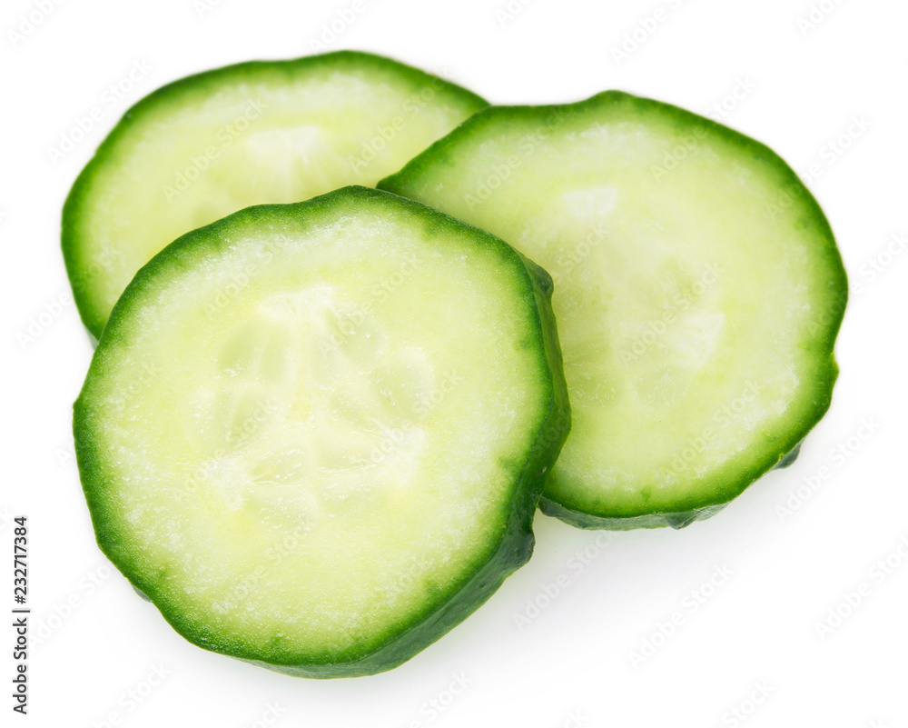 Fresh cucumber on white background Fresh cucumber on white background