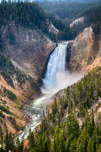 Lower Falls and Grand Canyon of Yellowstone, Yellowstone National Park, Wyoming, USA