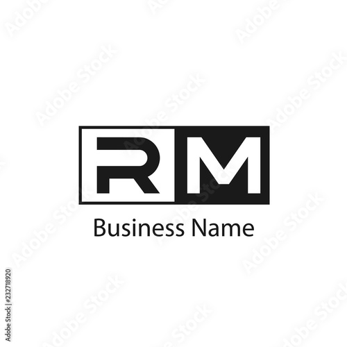 Initial Letter RM Logo Template Design