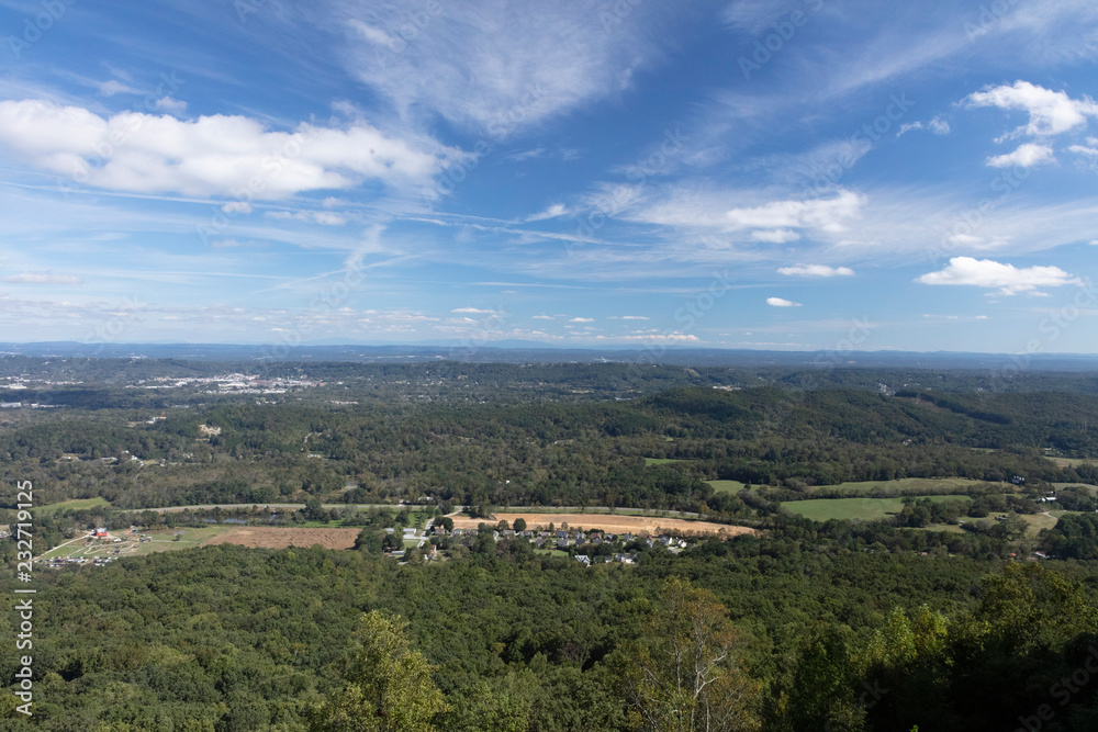 View of Town from the Top of Rock City  Lookout Mountain