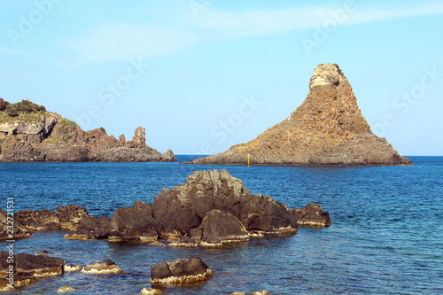 Cyclopean Isles in Aci Trezza, Catania, Sicily, Italy photo