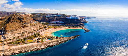 Aerial view of the Gran Canaria island near Amadores beach photo