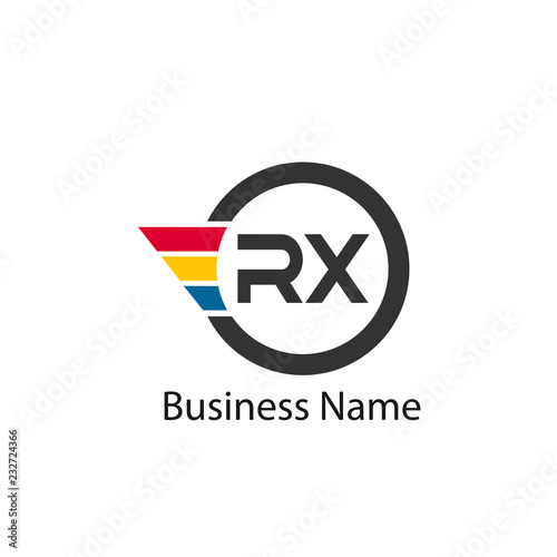 Initial Letter RX Logo Template Design