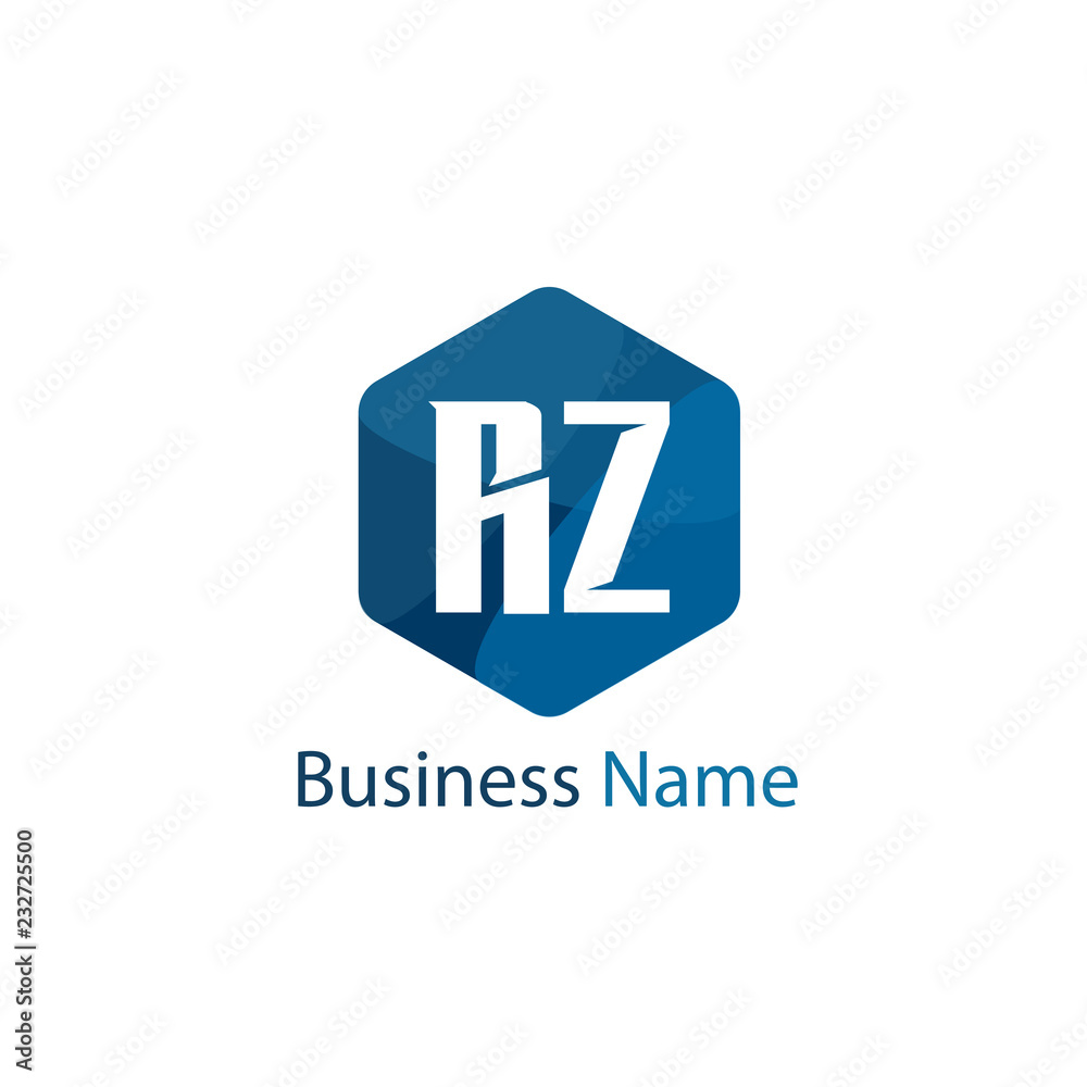 Initial Letter RZ Logo Template Design