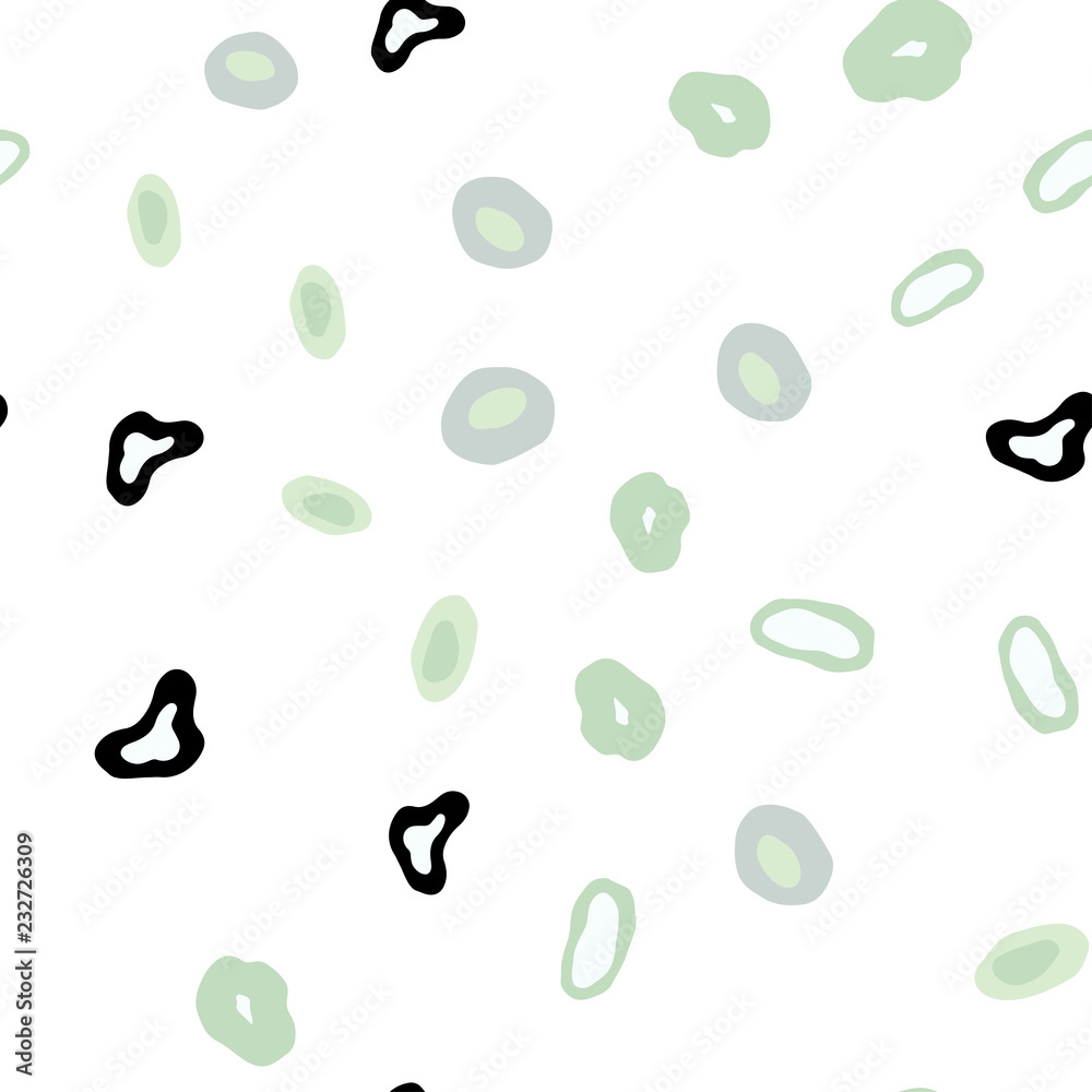 Light Green vector seamless texture with disks.