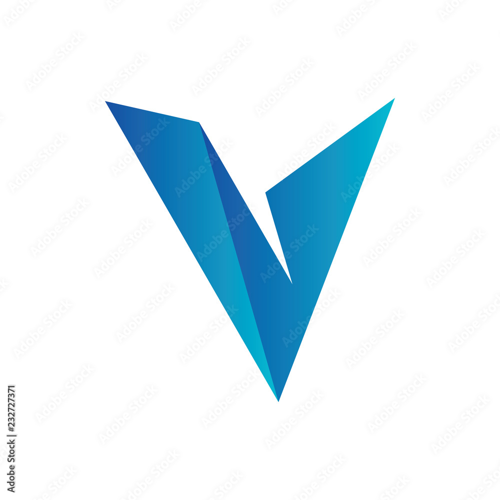 Fototapeta premium Abstract letter V vector logo