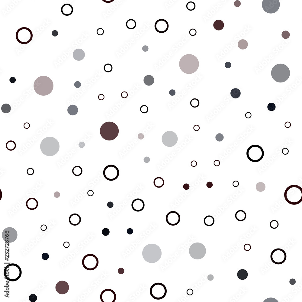 Dark Red vector seamless layout with circle shapes.