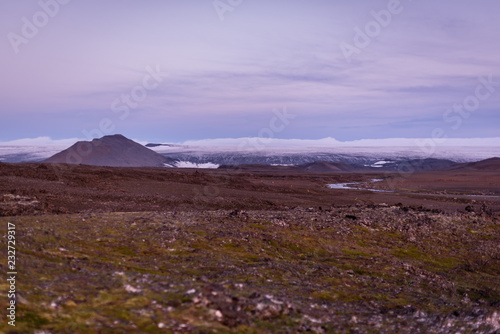 landscape with mountains and clouds