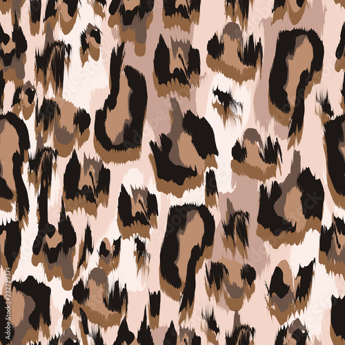 Seamless pattern with leopard skin. Vector.