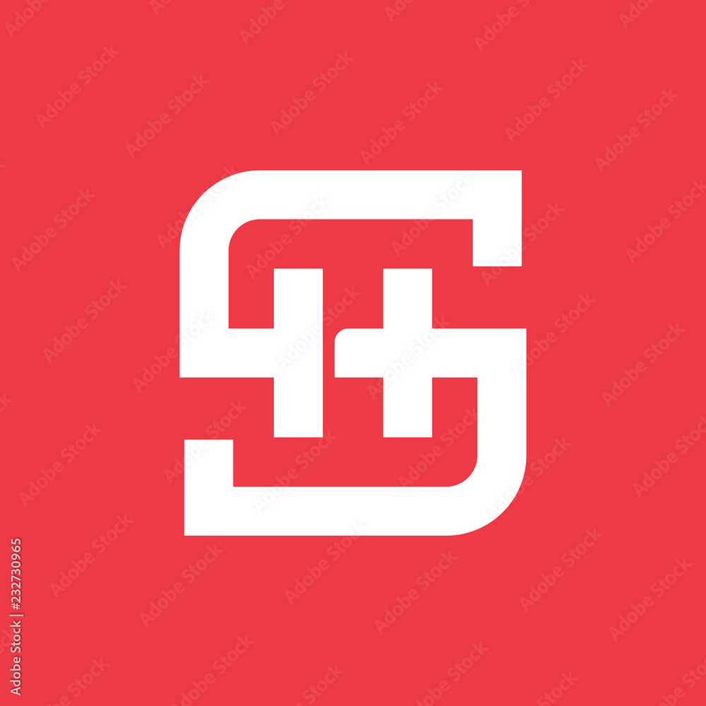 Obraz premium Letter SH logo concept