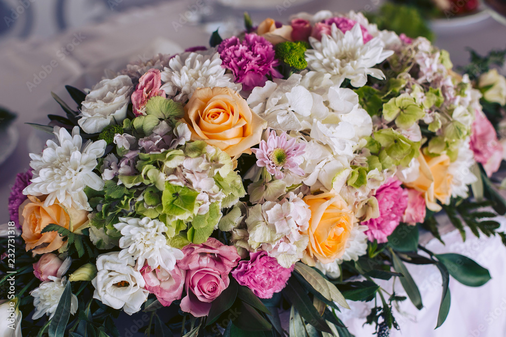 Large wedding bouquet of beautiful flowers Large wedding bouquet of beautiful flowers