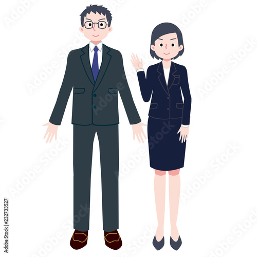 スーツ　男女