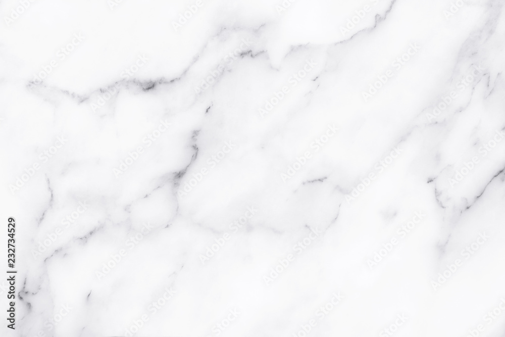 White marble texture with natural pattern for background.