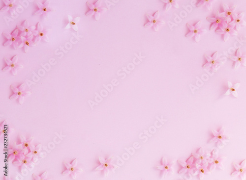 Little pink flower pattern on pink background
