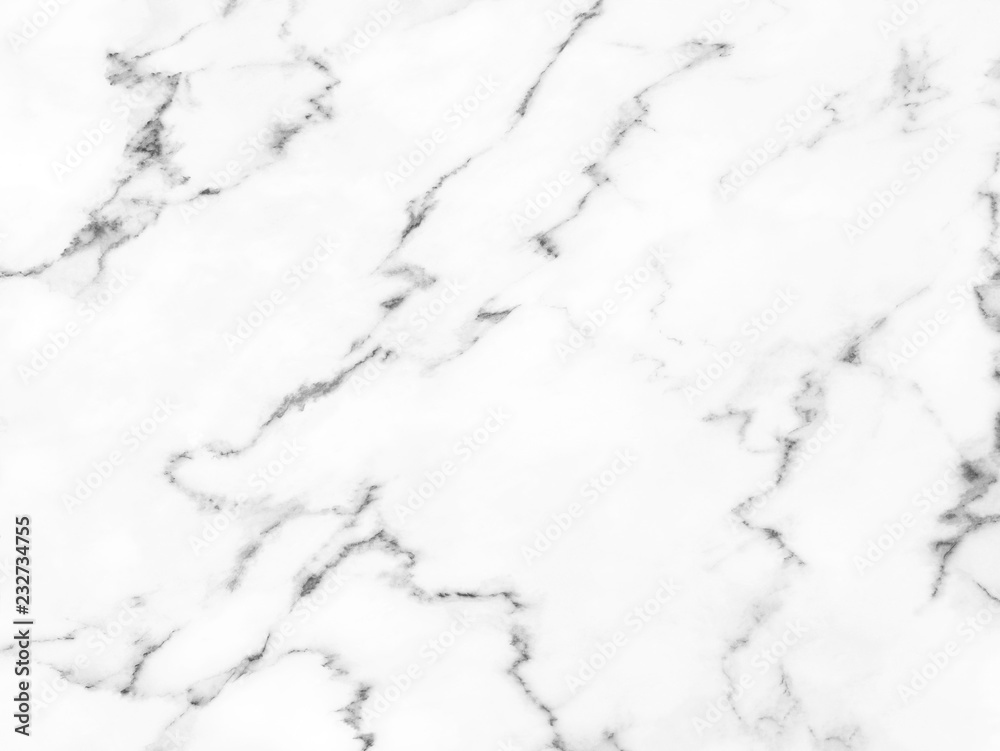 White marble texture with natural pattern for background.