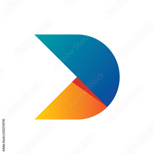 Letter D colourful logo