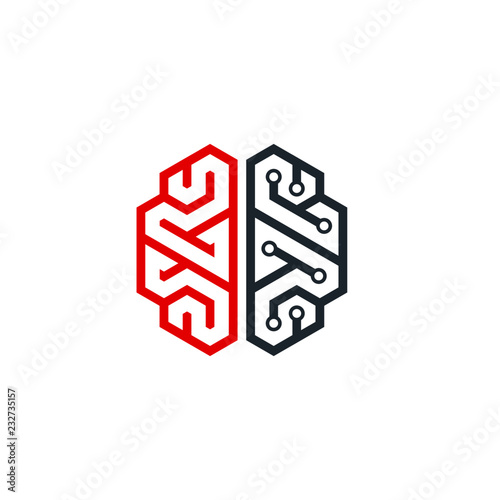 Creative Brain Logo Design Vector