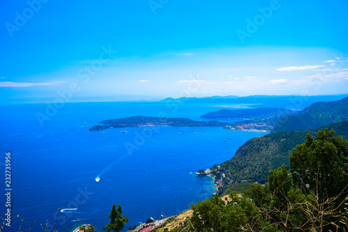 A panorama of the Cap Ferrat as taken from the Tete de Chien (Dog's head) promontory on the French Riviera © Euskera Photography