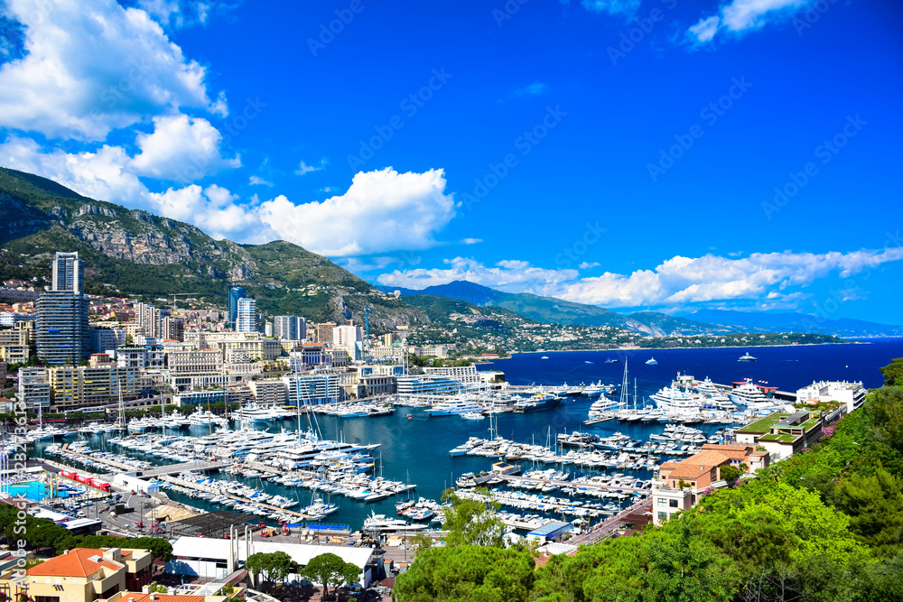 The port of La Condamine in the Principality of Monaco on the Cote D'Azur