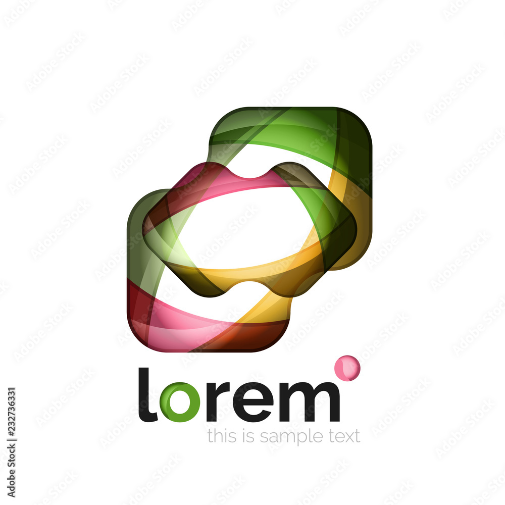 Geometric abstract business icon template, smooth shape Geometric abstract business icon template, smooth shape