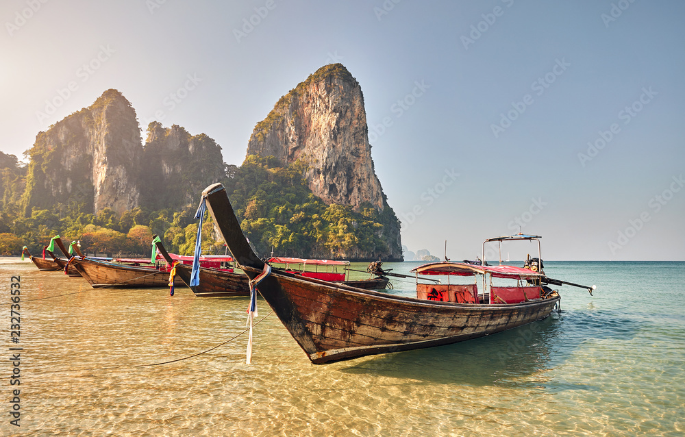 Long tail boats in Thailand