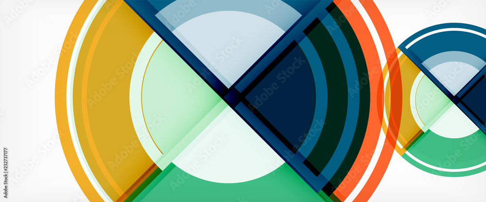 Obraz premium Circle abstract background, geometric modern design template