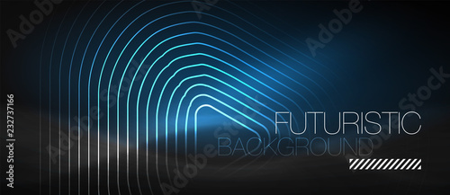 Dark black abstract background with neon colors and lines