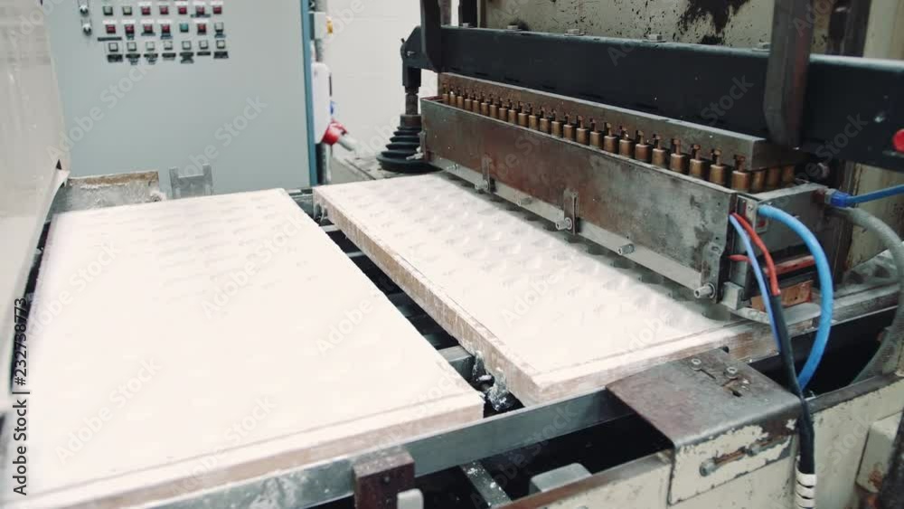 Candy factory. Industrial machine making candies. Candy factory. Industrial machine making candies.
